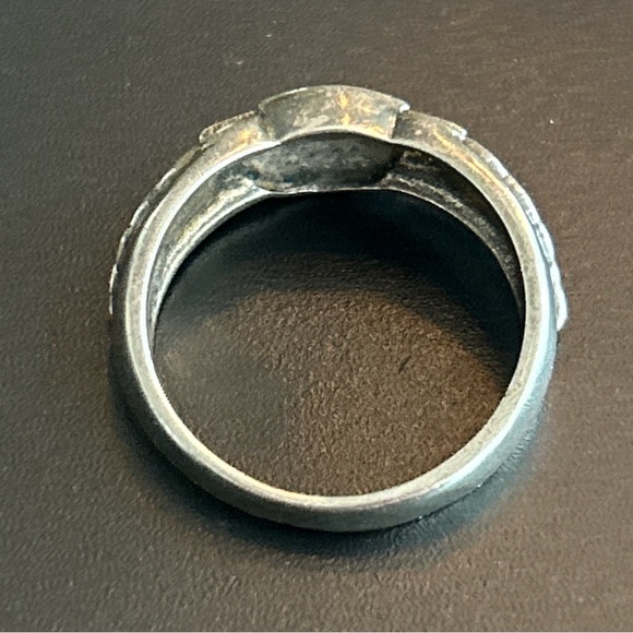 Vintage Harley Davidson Motorcycles 4g .925 Sterling Silver Ring Size 7.75 Wings - Picture 3 of 11